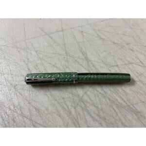 Vintage Esterbrook J Dollar Fountain Pen Green Marbled 1550 Durachrome Steel